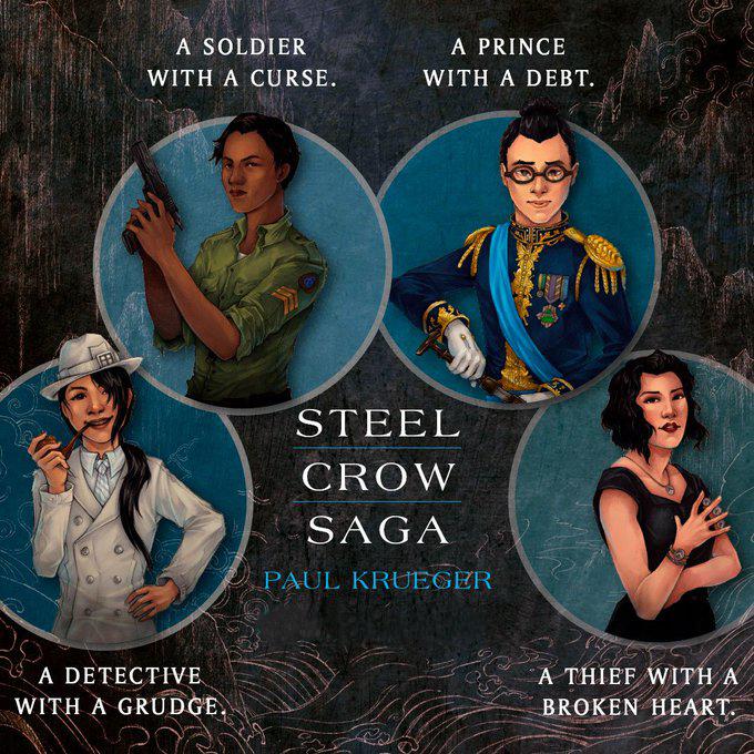 Steel Crow Saga characters by Grace Fong